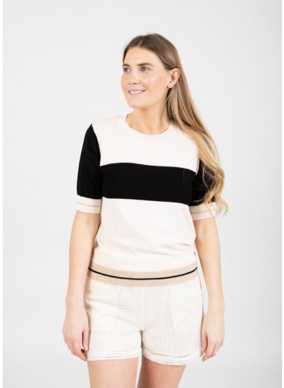 Knit With Short Sleeves In Pointelle