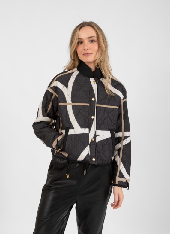 Quilted Jacket In Field Print