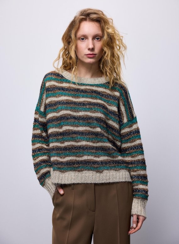 Sweater Multicolour Alpaca Lurex Knit